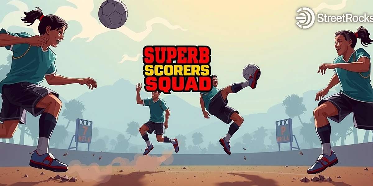 Superb Scorers Squad - Official Game Cover Superb Scorers Squad game cover showing Indian street football action